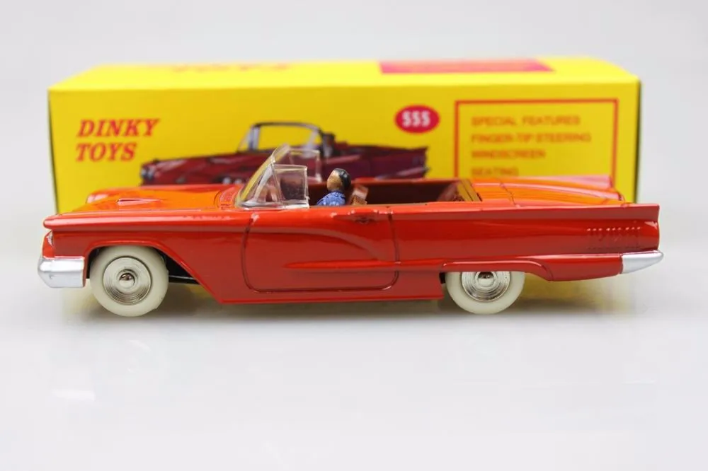 Atlas 1:43 Dinky Toys 555 Ford Thunderbird красный бутик сплав автомобиль игрушки для детей дети модель оригинальная коробка