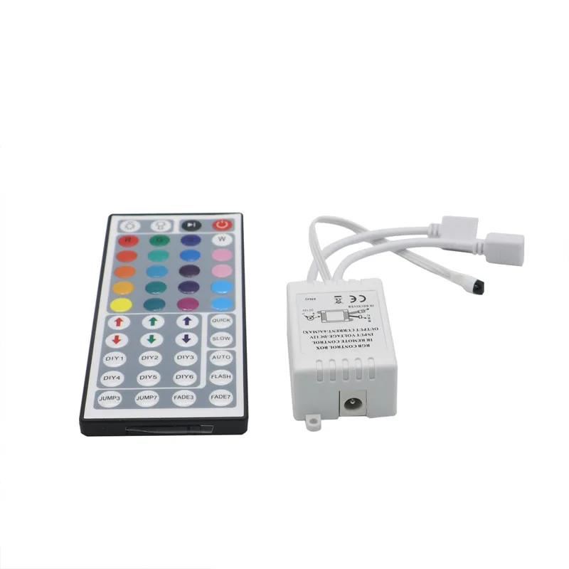 SZYOUMY RGB 6A 44-клавишным IR дистанционный контроллер RGB светодиодный диммер 12 V 2 порта для SMD 5050 3528 Светодиодный лента-лампа свет мини-контроллер