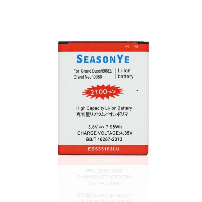 

Seasonye 2100mAh / 7.98Wh EB535163LU Replacement Li-ion Battery For Samsung galaxy Grand DUOS I9080 I879 I9118 I9082 GT-i9082