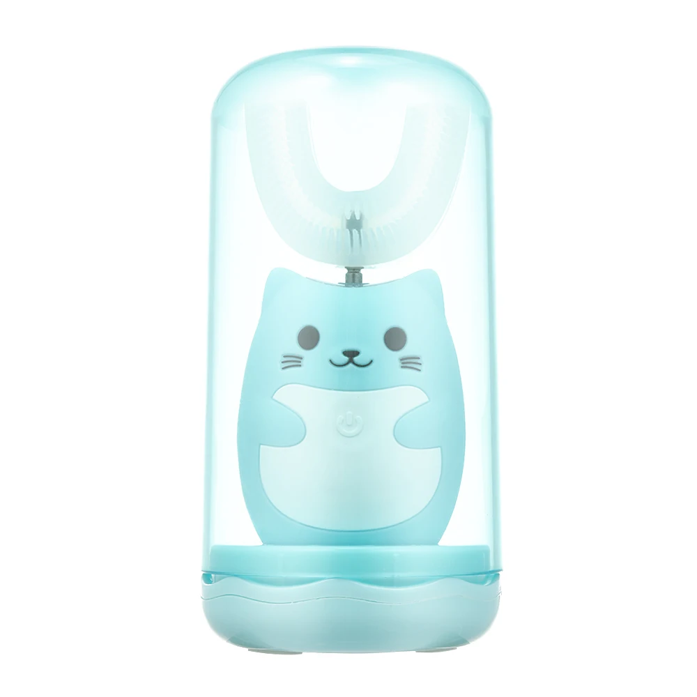 Rechargeable Toothbrush with A Cup Kids Silicone Soft Bristles for Toddlers Oral Care Electric Toothbrush U