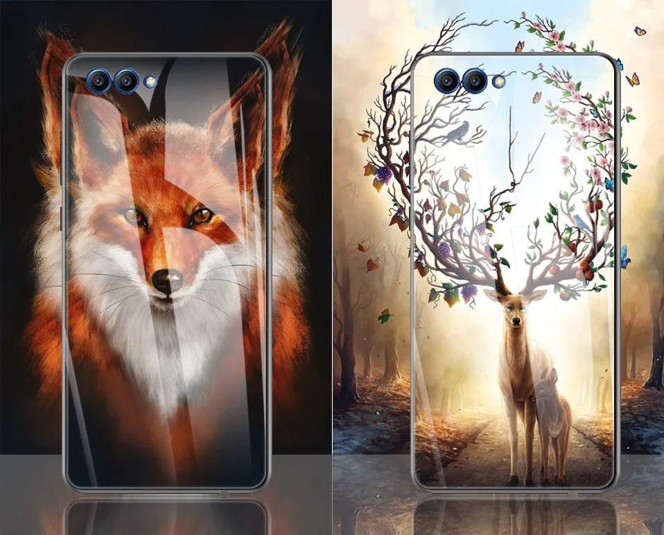 Animal Glass Case For Huawei Honor 10 Coque Silicone Luxury Back Cover Case For Huawei P20 Pro Honor 10 9 Mate 10 Lite P Smart (12)