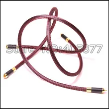 Pair 1m 3ft RCA Audio OFC Cable Locking Plug Phono CD Player Amplifier HiFi