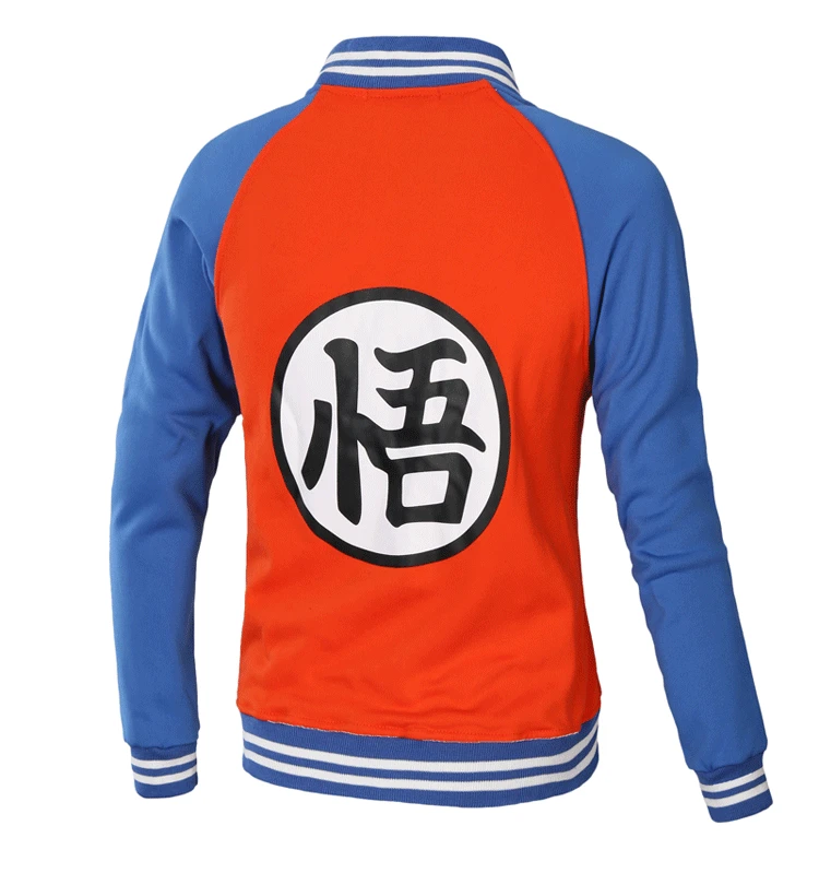 Dragon Ball Z Men Jacket Patchwork Casual Baseball Uniform Coat Male Streetwear Dragon Ball Z Men Jacket Patchwork Casual Baseball Uniform Coat Male Streetwear