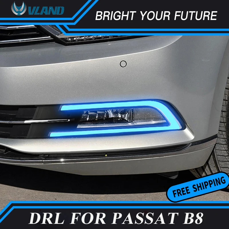 2Pcs LED Daylight for Volkswagen Passat b8 2017 2018 Daytime Running