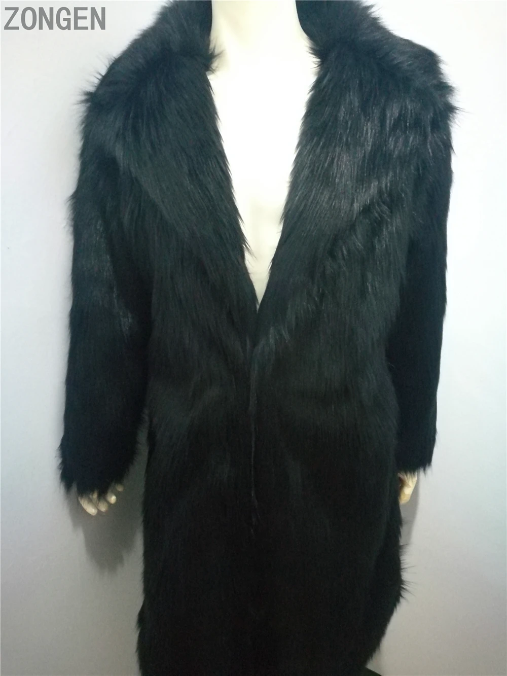 New 2018 winter men faux fur coat Black long section fashion winter warm fur coats Rabbit Turn-down Collar trends fur jacket genuine leather bomber jackets