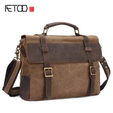 AETOO, семь цветов, хлопок, сумасшедшая кожаная сумка, Мужская модная повседневная Холщовая Сумка, мужская сумка через плечо