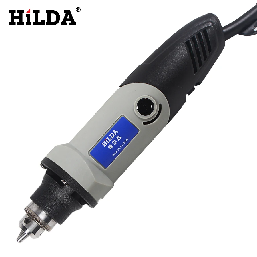 HILDA 220 В 400 Вт Мини электрическая дрель Dremel роторный инструмент шлифовальный Электроинструмент 6 положения с переменной скоростью Dremel аксессуары