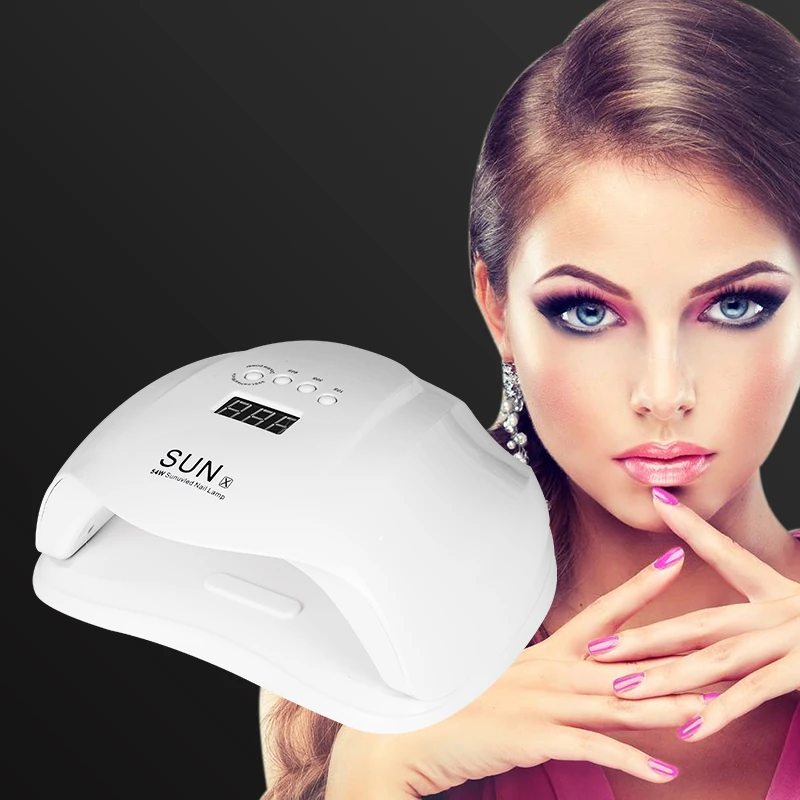 

WENYI SUNX 54W UV Lamp LED Nail Lamp Nail Dryer For All Gels Polish With Infrared Sensing 30/60/90s Timer Smart touch button