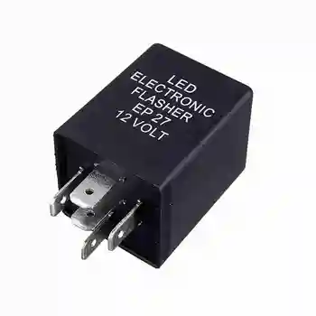

5 pin EP-27 Flasher Relay Fit for LED Turn Signal Lamps Hyper Flash Decoder ABS for Chevrolet/Chrysler/Doge/Ford