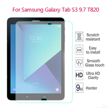 

2pcs SM-T820 Tempered Glass For Samsung Galaxy Tab S3 9.7 T820 T825 Explosion proof Screen Protector Film 0.3mm Hard Cover 9.7''