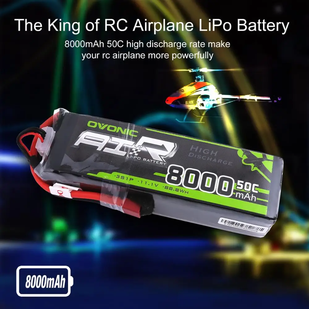 2 шт. батарея osonic LiPo 8000 мАч 11,1 В LiPo 3S 50C-100C аккумулятор T XT60 штекер для большого размера RC вертолет грузовик Квадрокоптер