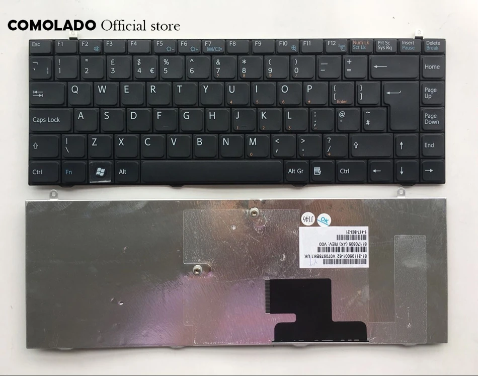 UK Keyboard For SONY FZ VGN-FZ FZ38 FZ323 FZ145E Black keyboard UK Layout
