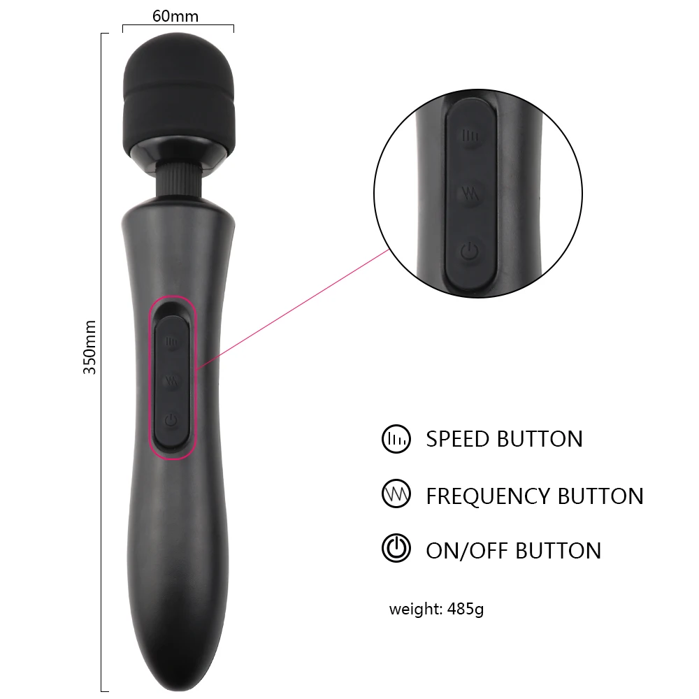 Super Big Body Massager Super Strong Vibration Sex Toys for Women Clitoris Stimulator Adult Powerful AV Vibrators