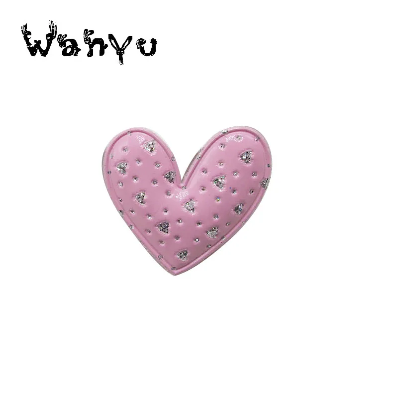50 шт./лот 5*5 см швейная нашивка Love Heart стеганая аппликация микс пять цветов для