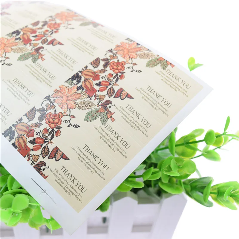 18 шт./лист ярлыки для упаковки цветов|tag thank you|stickers forsticker for wedding |