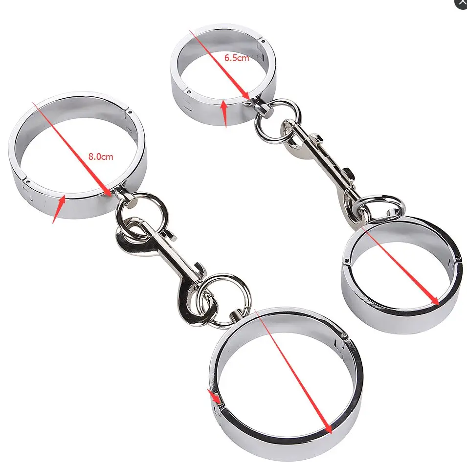 Smooth Alloy Metal handcuffs bondage font b sex b font font b toys b font Adult