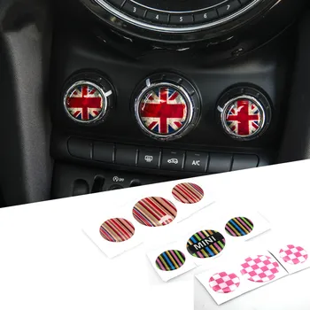 

For BMW MINI F55 F56 F57 Car Styling Central Control Knob Decorative Stickers Three-dimensional Crystal Epoxy Car Stickers