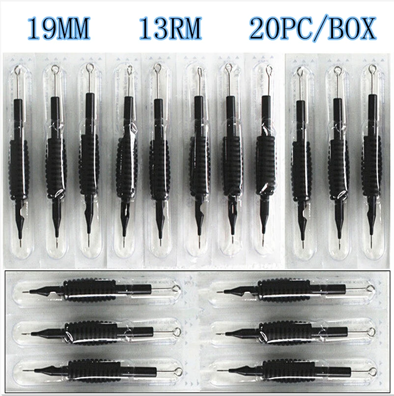 YILONG 20 x одноразовые насадки для тату трубки с иглы в ассортименте 13RM Размер 3/"(19 мм) для пистолет для татуировки чернил чашки комплект держателей