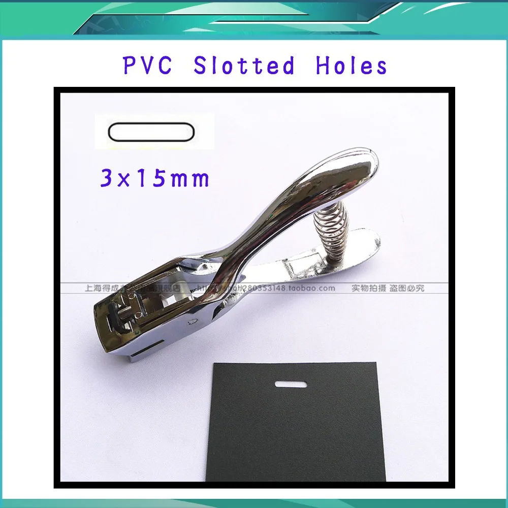 

Paper PVC Credentials hole making machine punch machine puncher can make 3mmx15mm size Slotted hole long life use