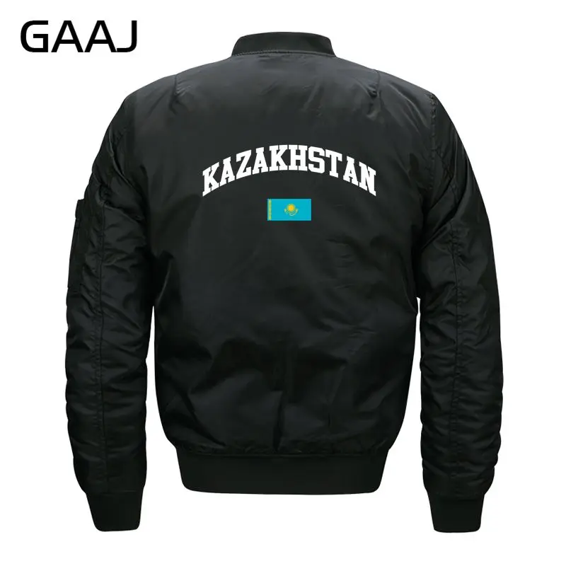 

GAAJ Kazakhstan Flag Jackets Men Parka Streetwear Jacket For Male Windbreaker Military Style Militar O Neck Warm Winter #UE6MW