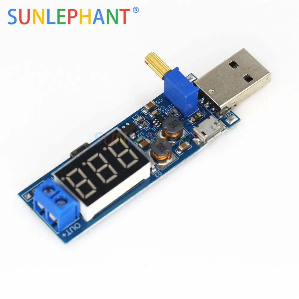 DC-DC USB Step Up Down Power Module buck boost Convertisseur de tension réglable 3 W
