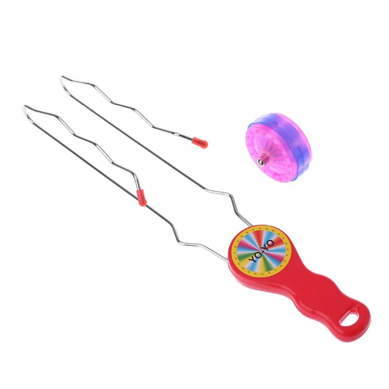 Yoyos Random Color HBB 1 Set LED YOYO Ball Colorful Flashing Magic Rail Rolling Flywheel Toy