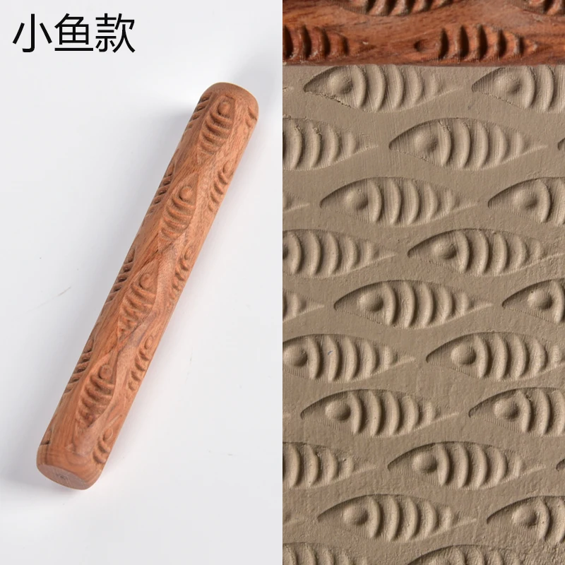 Ceramic tools wood / acrylic carved texture printing mud rolling embossed flower embossed pattern mud board
