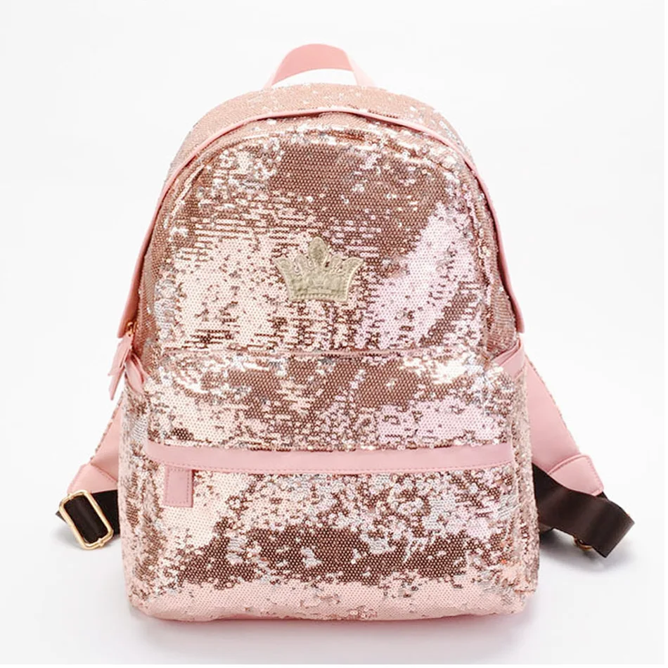 New 2015 Paillette Bling Bag Women Backpack Women'S Colorful Canvas