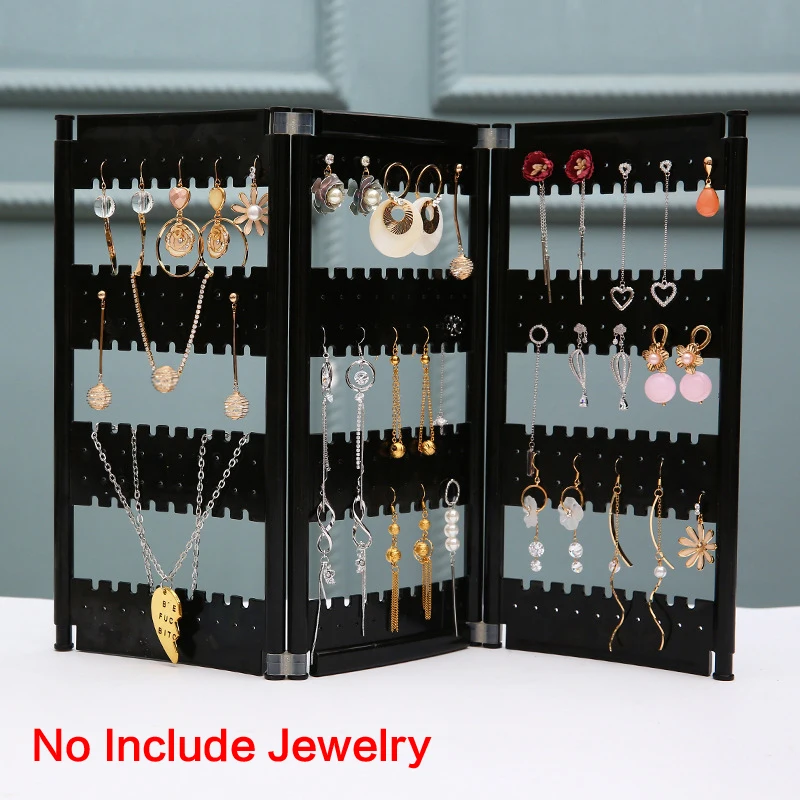 New Top Sale Plastics Earring Storage Doors Design Nice Jewelry Hanging Holder Rack Acrylics Jewelry Display Stand Earrings