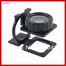 Мини 20x складной Двойной объектив лупа Стекло подставка для Ткань ювелирный электронных оценки