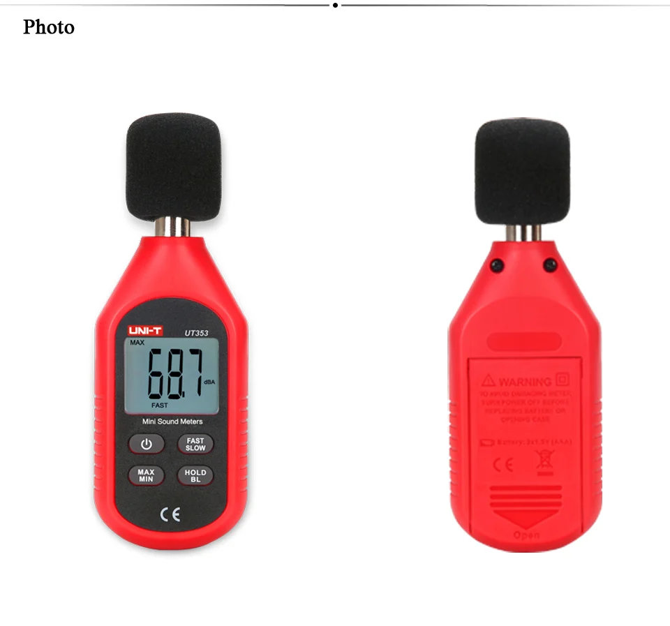 UNI-T UT353 Мини цифровой уровень звука дБ измеритель шума измерительный прибор 30-130дб аудио децибел монитор удержания данных ЖК-подсветка