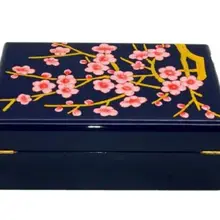 21*14*7,5 см китайский классический, ручной работы цветок деревянные Лаки и вышивка пион 2 слоя коробка ювелирных изделий