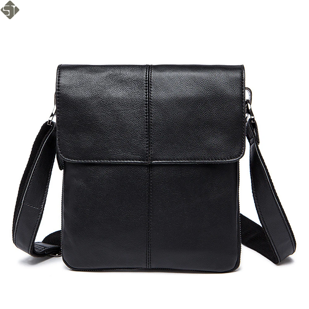 

Luxury 100% Genuine Leather Men's Bag Cowhide Skin Shoulder Bag Briefcase high quality men messenger bags Designer crossbody bag