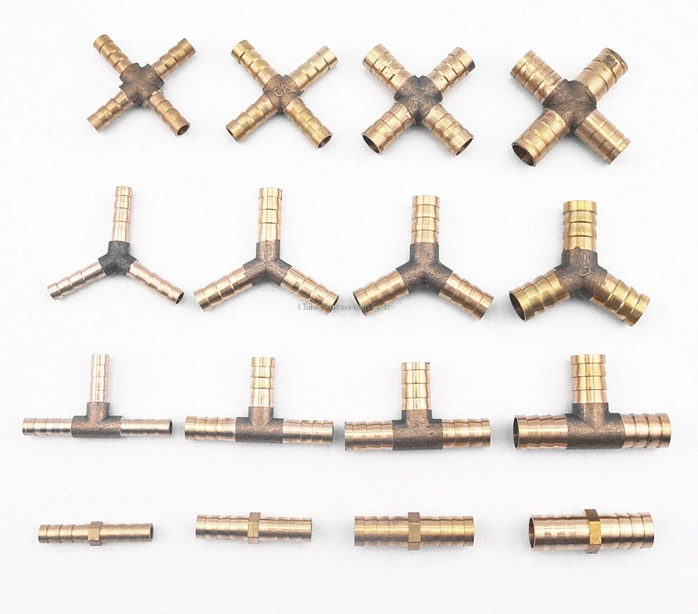 

Brass Splicer Pipe Fitting T X Y U Type Hose Barb 4mm 6mm 8mm 10mm 12mm Copper Barbed Connector Joint Coupler Adapter