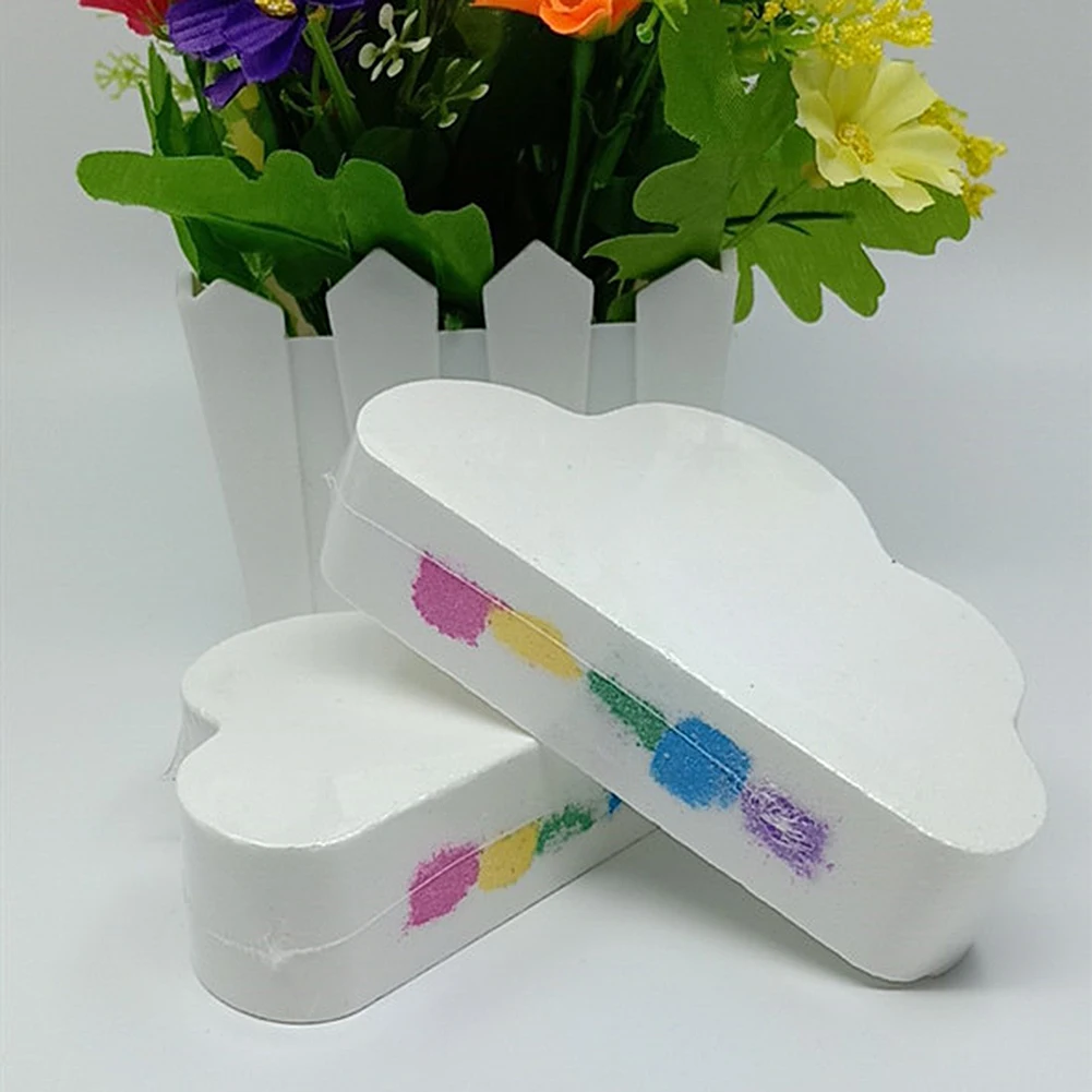 Bomba de baño de burbujas para el cuidado de la piel, suministros esenciales de nube, arcoíris, sal de baño exfoliante e hidratante|Bañera| - AliExpress - ¡Es muy lindo!