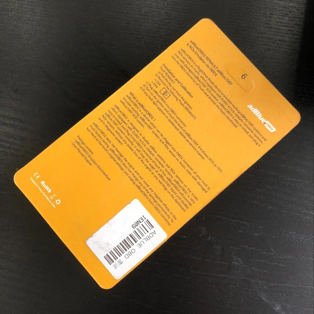 Adblue OBD2 для Renault эмулятор грузовиков ЭБУ инструмент диагностики Английская