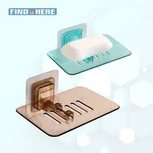 Самоклеящаяся мыльница для ванной комнаты настенный пластиковый мыльница прозрачный цвет без повреждений подвесная мыльница без сверления
