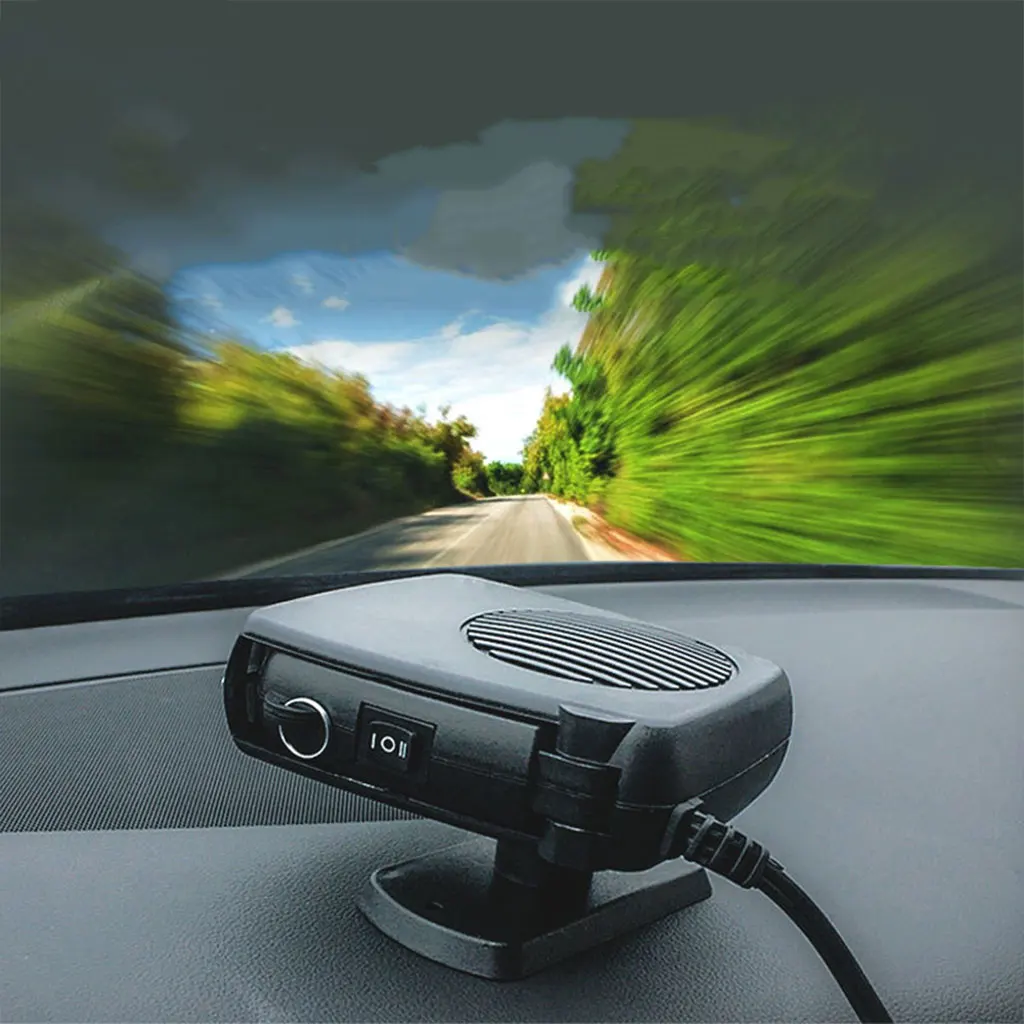 2 In 1 Car Portable Ceramic Heating Cooling Heater Fan Defroster Demister DC 24V