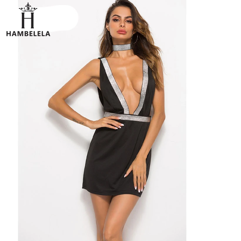 HAMBELELA New Halter Sequin Dress Off Shoulder Backless Hollow Out Women Dress Ladies Bodycon Celebrity Night Club Sexy Dresses (16)