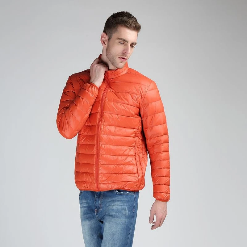 

2019 7XL New Men Winter Jacket Ultra Light 90% White Duck Down Jackets Casual Portable Winter Coat Men Plus Size Down 7 colors