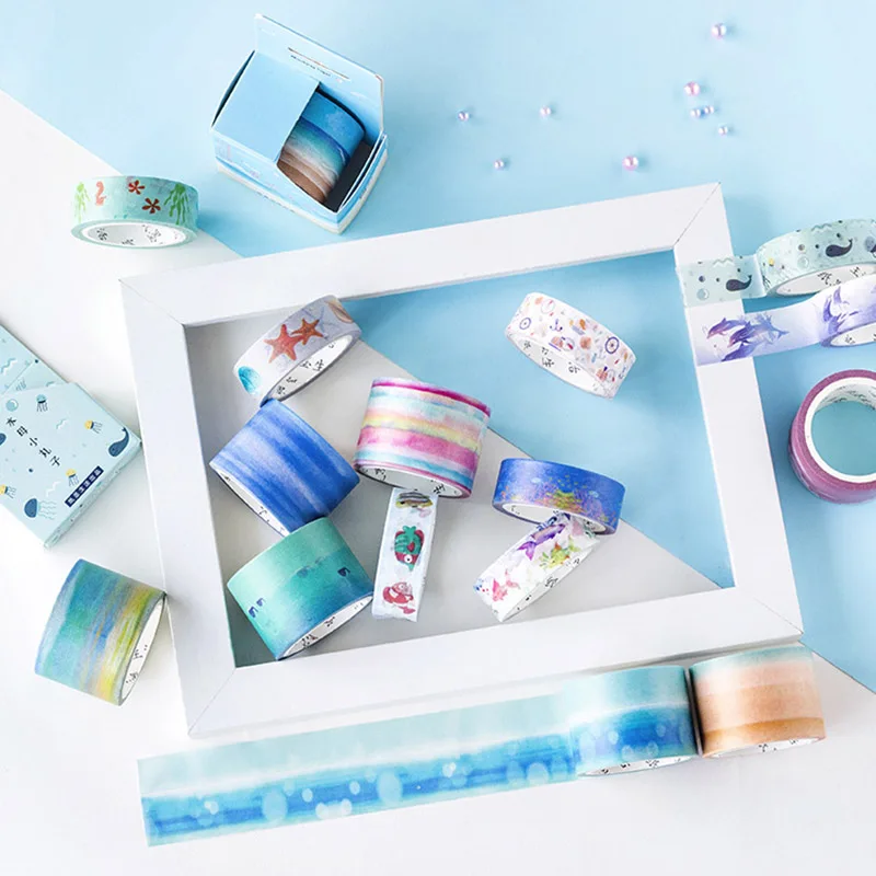 

Ctue Creative Amazing Underwater World Sea Dream Beach Washi Tape DIY Decorative Adhesive Tape Masking Tape Korean Stationery