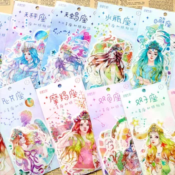 

45 Pcs/bog Beautiful dream Constellation girl paper sticker kawaii decoration DIY album diary scrapbooking label stickers