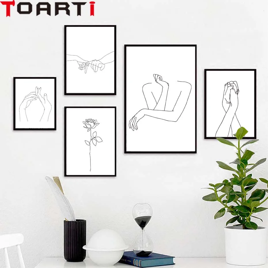 

Sexy Women Body Nordic Poster&Print Line Drawing Modern Canvas Painting Wall Art Mural Modular Picture Girls Bedroom Home Decor