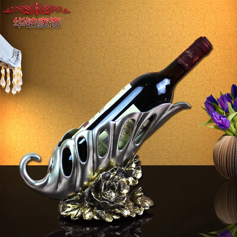 

2016 Promotion The New Home Decoration Accessories Style Resin Craft Ornaments Abstract Bird Furnishing Decor Wine Rack