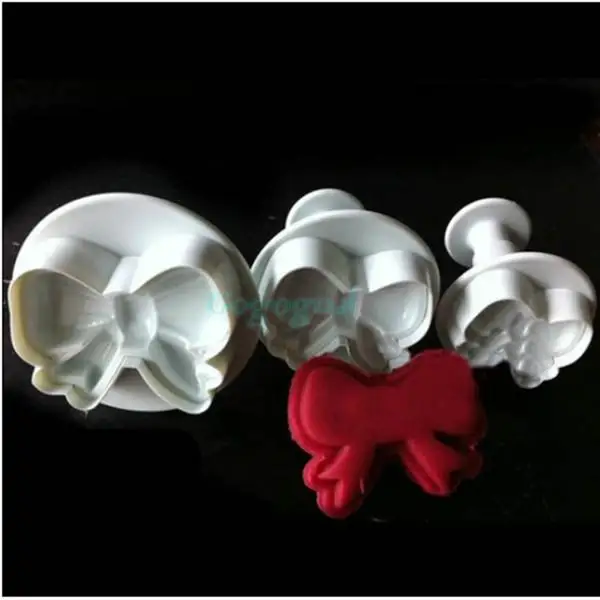 Bow Fondant Sugarcraft Cake Cupcake Pastry Decorating Plunger Cutter Mold |