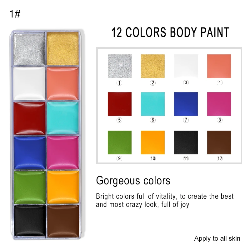 “ Tintas a Óleo Cores Corpo Rosto Profissional Diy