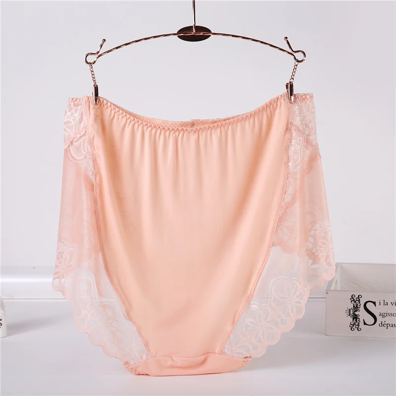6XL Panties Women Plus Size Sexy Lace Transparent Super Large Briefs High Quality Underwear Female Seamless Panties 00 (8)