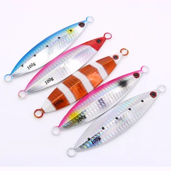 

CASTFUN Metal Jig Flat Side jig Slow Jig 5pcs/lot 30g 40g 60g 80g 100g Fishing Accessories Lure Hard Baits Sea Fishing Lures