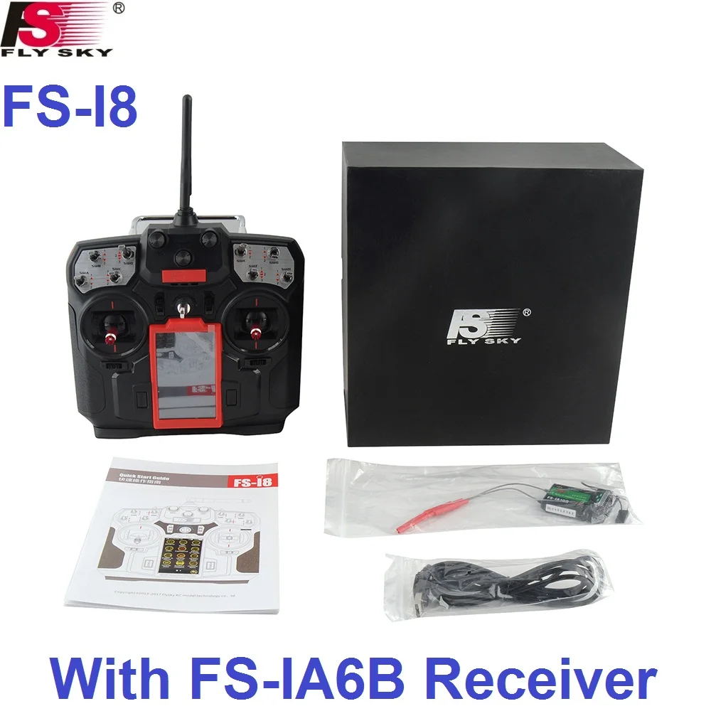 

FLY SKY FS-I8 Transmitter with FS-IA6B receiver For RC Drone Quadcopter Airplanes Fixed-wing Glider Helicopter GT170825211