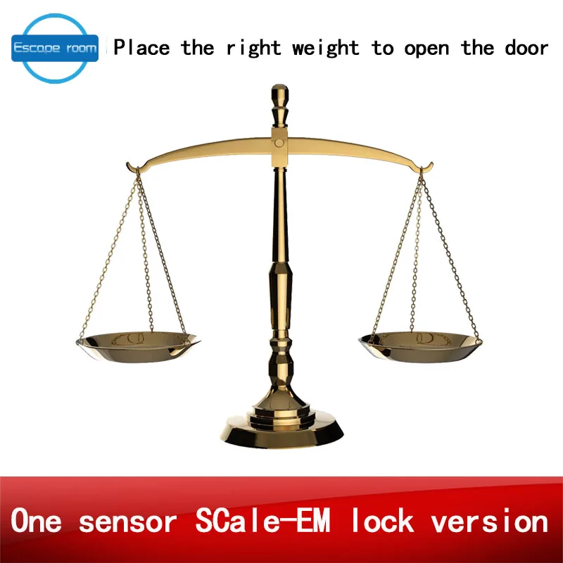 

real life room escape game weight prop Takagism game put the right weight on scale sensor to open the door one sensor scale